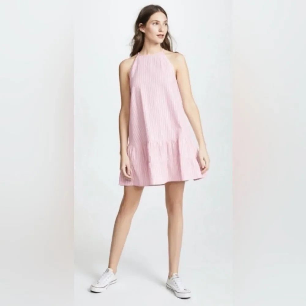 NWOT Rebecca Taylor Pink stripe tank dress size 10